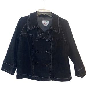 Dark denim fall jacket